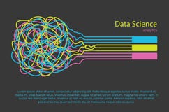 Ejemplo grande de la ciencia de los datos Algoritmo de aprendizaje de máquina para el filtro de la información y anaytic en estil ilustración del vector Ejemplo grande de la ciencia de los datos Algoritmo de aprendizaje de máquina para el filtro de la información y anaytic en estil ilustración del vector