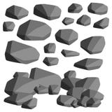 Ejemplo plano de la historieta - un sistema de piedras de la roca ilustración del vector Ejemplo plano de la historieta - un sistema de piedras de la roca ilustración del vector