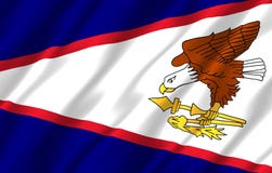 Ejemplo realista de la bandera de American Samoa libre illustration Ejemplo realista de la bandera de American Samoa libre illustration