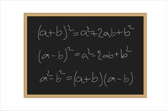 Ejemplo realista de un tablero negro con las fórmulas matemáticas escritas en tiza libre illustration Ejemplo realista de un tablero negro con las fórmulas matemáticas escritas en tiza libre illustration