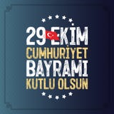29 Ekim Cumhuriyet Bayrami Traduction : Jour Turquie de République du 29 octobre et le jour national en Turquie illustration stock 29 Ekim Cumhuriyet Bayrami Traduction : Jour Turquie de République du 29 octobre et le jour national en Turquie illustration stock