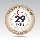 29 Ekim Cumhuriyet Bayrami Traduction : Jour Turquie de République du 29 octobre et le jour national en Turquie illustration libre de droits 29 Ekim Cumhuriyet Bayrami Traduction : Jour Turquie de République du 29 octobre et le jour national en Turquie illustration libre de droits