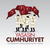 29 Ekim Cumhuriyet Bayrami Traduction : Jour Turquie de République du 29 octobre et le jour national en Turquie illustration stock 29 Ekim Cumhuriyet Bayrami Traduction : Jour Turquie de République du 29 octobre et le jour national en Turquie illustration stock