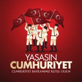 29 Ekim Cumhuriyet Bayrami Traduction : Jour Turquie de République du 29 octobre et le jour national en Turquie illustration libre de droits 29 Ekim Cumhuriyet Bayrami Traduction : Jour Turquie de République du 29 octobre et le jour national en Turquie illustration libre de droits
