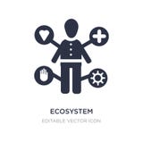 ekosystemsymbol på vit bakgrund Enkel beståndsdelillustration från folkbegrepp royaltyfri illustrationer ekosystemsymbol på vit bakgrund Enkel beståndsdelillustration från folkbegrepp royaltyfri illustrationer