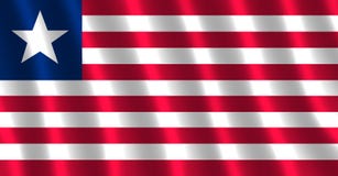 EL AGITAR DE LA BANDERA DEL ` S DE LIBERIA ilustración del vector EL AGITAR DE LA BANDERA DEL ` S DE LIBERIA ilustración del vector
