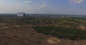 El arco de Chernóbil (Antena, 4K) almacen de metraje de vídeo El arco de Chernóbil (Antena, 4K) almacen de metraje de vídeo