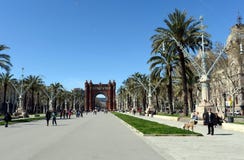 El Arco del Triunfo es un monumento en Barcelona Servido como la entrada principal de la expo 1888 del mundo fotos de archivo El Arco del Triunfo es un monumento en Barcelona Servido como la entrada principal de la expo 1888 del mundo fotos de archivo