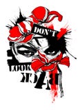 El arte de Digitaces no mira detrás negro rojo de las amapolas del grunge stock de ilustración El arte de Digitaces no mira detrás negro rojo de las amapolas del grunge stock de ilustración