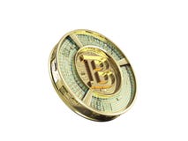 El bitcoin de oro 3d no rinde en el fondo blanco ninguna sombra ilustración del vector El bitcoin de oro 3d no rinde en el fondo blanco ninguna sombra ilustración del vector