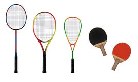 El bádminton, el tenis, la calabaza y el equipo de los tenis de mesa vector illu libre illustration El bádminton, el tenis, la calabaza y el equipo de los tenis de mesa vector illu libre illustration