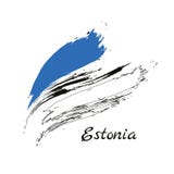 El cepillo colorido de Estonia frota ligeramente el icono estonio pintado de la bandera del país báltico nacional Textura pintada stock de ilustración El cepillo colorido de Estonia frota ligeramente el icono estonio pintado de la bandera del país báltico nacional Textura pintada stock de ilustración