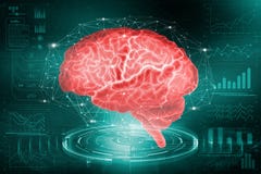 El cerebro humano El estudio de las posibilidades del cerebro en el desarrollo de la inteligencia artificial Análisis y reconstru stock de ilustración El cerebro humano El estudio de las posibilidades del cerebro en el desarrollo de la inteligencia artificial Análisis y reconstru stock de ilustración