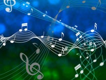 El cielo de las notas significa partitura y el extracto ilustración del vector El cielo de las notas significa partitura y el extracto ilustración del vector