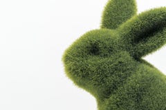 El cierre peludo verde del conejito de pascua para arriba fotos de archivo El cierre peludo verde del conejito de pascua para arriba fotos de archivo