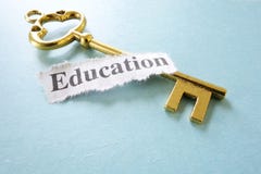 El clave es educación foto de archivo libre de regalías El clave es educación foto de archivo libre de regalías