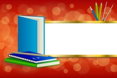 El clip azul del lápiz de la pluma de la regla del cuaderno del Libro verde abstracto de la escuela del fondo contornea el ejempl stock de ilustración El clip azul del lápiz de la pluma de la regla del cuaderno del Libro verde abstracto de la escuela del fondo contornea el ejempl stock de ilustración
