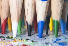 El color dibujó a lápiz el primer Fotos de archivo libres de regalías
