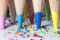 El color dibujó a lápiz el primer Imagen de archivo