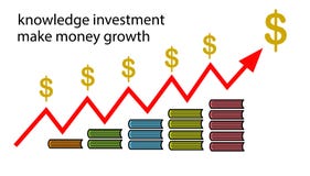 El conocimiento hace el dinero stock de ilustración El conocimiento hace el dinero stock de ilustración