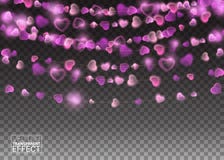 El corazón enciende elementos realistas del diseño Diseño de la tarjeta de felicitación del día de fiesta de las luces que brilla ilustración del vector El corazón enciende elementos realistas del diseño Diseño de la tarjeta de felicitación del día de fiesta de las luces que brilla ilustración del vector