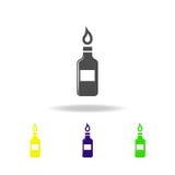 El cóctel molotov coloreó iconos Elemento del ejemplo militar Las muestras y los símbolos se pueden utilizar para la web, logotip ilustración del vector El cóctel molotov coloreó iconos Elemento del ejemplo militar Las muestras y los símbolos se pueden utilizar para la web, logotip ilustración del vector