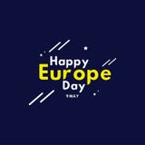 El d?a feliz de Europa celebra el ejemplo del dise?o de la plantilla del vector de la bandera stock de ilustración El d?a feliz de Europa celebra el ejemplo del dise?o de la plantilla del vector de la bandera stock de ilustración