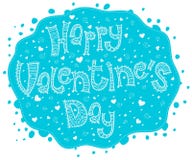 El día de tarjeta del día de San Valentín feliz de la tarjeta azul ilustración del vector El día de tarjeta del día de San Valentín feliz de la tarjeta azul ilustración del vector