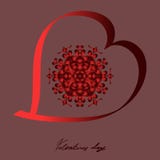 El día de tarjeta del día de San Valentín feliz, postal del vector ilustración del vector El día de tarjeta del día de San Valentín feliz, postal del vector ilustración del vector