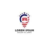 el elemento americano del icono del ejemplo del vector de la plantilla del logotipo del navegador del viaje aisló stock de ilustración el elemento americano del icono del ejemplo del vector de la plantilla del logotipo del navegador del viaje aisló stock de ilustración