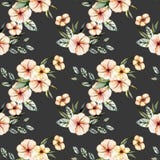 El estampado de flores inconsútil con rosa de la acuarela florece ramos ilustración del vector El estampado de flores inconsútil con rosa de la acuarela florece ramos ilustración del vector