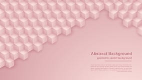 El extracto subió el oro, fondo rosado de la textura con formas del hexágono el fondo del vector 3D se puede utilizar para los ca stock de ilustración El extracto subió el oro, fondo rosado de la textura con formas del hexágono el fondo del vector 3D se puede utilizar para los ca stock de ilustración