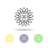 El festival de la decoración de Rangoli coloreó iconos en el fondo blanco Elementos indios de los días de fiesta del festival hin libre illustration El festival de la decoración de Rangoli coloreó iconos en el fondo blanco Elementos indios de los días de fiesta del festival hin libre illustration