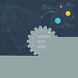 El fondo de la tecnología con la rueda de engranaje, engranajes ceñe, cubre el templat ilustración del vector El fondo de la tecnología con la rueda de engranaje, engranajes ceñe, cubre el templat ilustración del vector