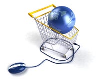 El hacer compras en el Internet ilustración del vector El hacer compras en el Internet ilustración del vector