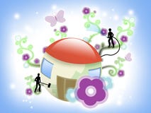 El hogar tiene gusto de poco planeta ilustración del vector El hogar tiene gusto de poco planeta ilustración del vector