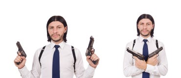 El hombre de negocios aislado en blanco fotos de archivo libres de regalías El hombre de negocios aislado en blanco fotos de archivo libres de regalías