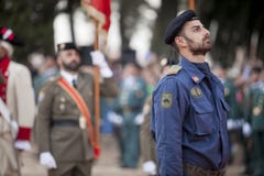 El honrar español del soldado de la infantería de la fuerza aérea caido Foto de archivo El honrar español del soldado de la infantería de la fuerza aérea caido Foto de archivo