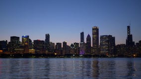 El horizonte hermoso de Chicago por la tarde - CHICAGO ESTADOS UNIDOS - 11 DE JUNIO DE 2019 almacen de metraje de vídeo El horizonte hermoso de Chicago por la tarde - CHICAGO ESTADOS UNIDOS - 11 DE JUNIO DE 2019 almacen de metraje de vídeo