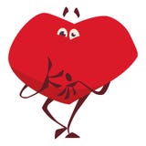 El icono, carácter asustó el corazón, humor triste, corazón ido loco ilustración del vector El icono, carácter asustó el corazón, humor triste, corazón ido loco ilustración del vector