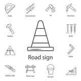 El icono del cono del tráfico Ejemplo simple del elemento El diseño del símbolo del cono del tráfico del sistema de la colección ilustración del vector El icono del cono del tráfico Ejemplo simple del elemento El diseño del símbolo del cono del tráfico del sistema de la colección ilustración del vector