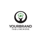 El logotipo de la gente del árbol recicla el logotipo hecho de las hojas stock de ilustración El logotipo de la gente del árbol recicla el logotipo hecho de las hojas stock de ilustración