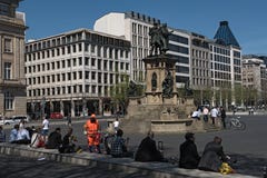 El monumento de Juan gutenberg en el rossmarkt, Frankfurt-am-Main, Alemania Imagen de archivo El monumento de Juan gutenberg en el rossmarkt, Frankfurt-am-Main, Alemania Imagen de archivo