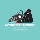 El motorista con la motocicleta tiene en un accidente stock de ilustración El motorista con la motocicleta tiene en un accidente stock de ilustración