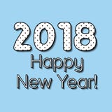 El nye simple de la víspera del saludo, Año Nuevo 2018, el texto del vector la frase la palabra de las 2018 Felices Año Nuevo des stock de ilustración El nye simple de la víspera del saludo, Año Nuevo 2018, el texto del vector la frase la palabra de las 2018 Felices Año Nuevo des stock de ilustración