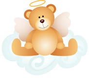 El peluche del ángel refiere la nube stock de ilustración El peluche del ángel refiere la nube stock de ilustración