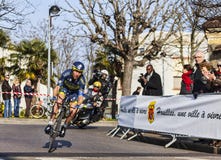 El prólogo 2013 de Sorensen Nicki- París del ciclista Niza foto de archivo libre de regalías El prólogo 2013 de Sorensen Nicki- París del ciclista Niza foto de archivo libre de regalías