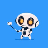 El robot lindo toma el icono aislado foto de Selfie en concepto moderno de la inteligencia artificial de la tecnología del fondo ilustración del vector El robot lindo toma el icono aislado foto de Selfie en concepto moderno de la inteligencia artificial de la tecnología del fondo ilustración del vector