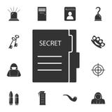 el secreto archiva el icono Ejemplo simple del elemento Diseño del símbolo de los ficheros del secreto del sistema de la colecció libre illustration el secreto archiva el icono Ejemplo simple del elemento Diseño del símbolo de los ficheros del secreto del sistema de la colecció libre illustration