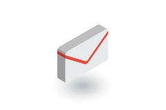 El sobre, letra del correo electrónico, envía el icono plano isométrico vector 3d libre illustration El sobre, letra del correo electrónico, envía el icono plano isométrico vector 3d libre illustration
